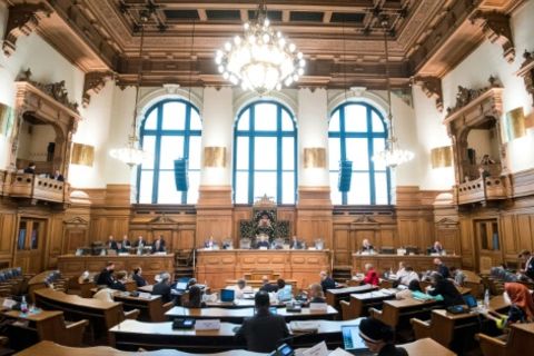 Plenarsaal von Hamburger Bürgerschaft
