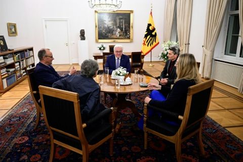 Fraktionsvorsitzende am Abend bei Steinmeier