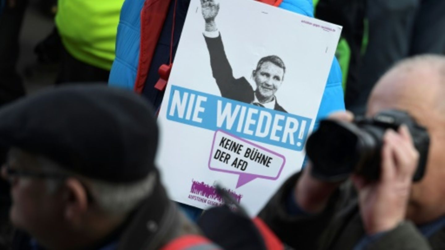 Protestplakat gegen AfD