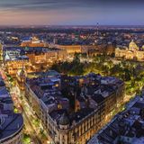 Innenstadt Belgrad Serbien Nachts