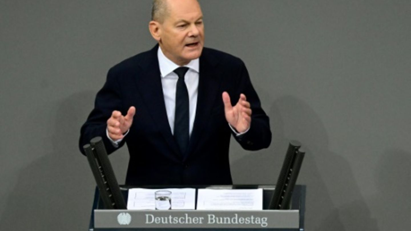 Scholz bei seiner Regierungserklärung