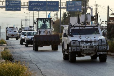Unifil-Fahrzeuge im Südlibanon