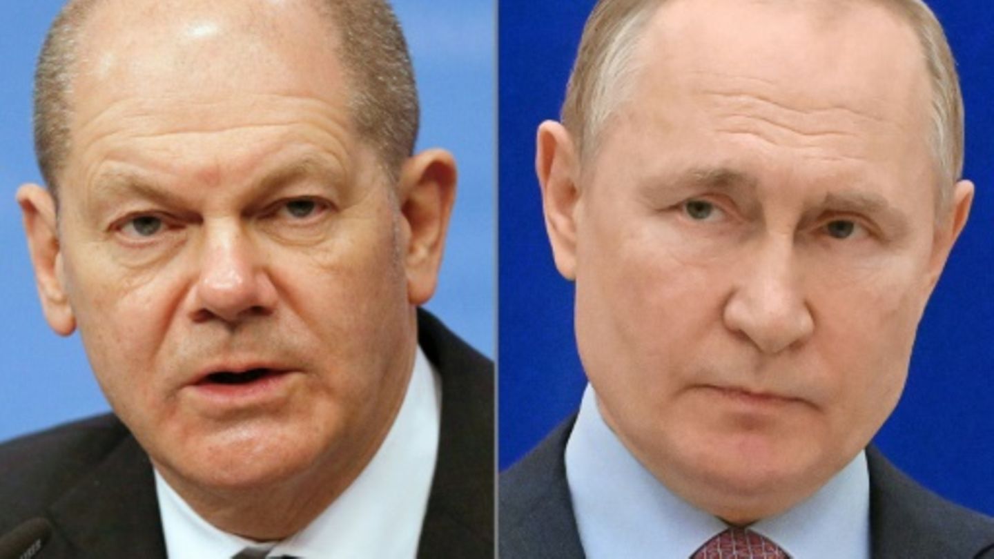 Olaf Scholz und Wladimir Putin