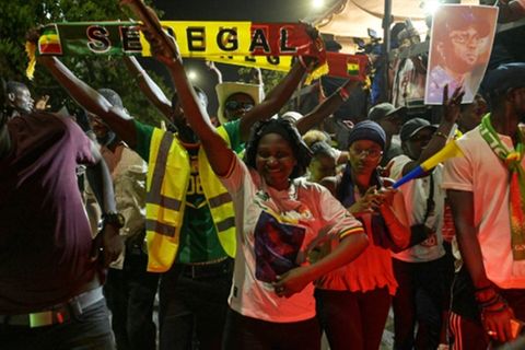 Anhänger von Ministerpräsident Sonko in Dakar