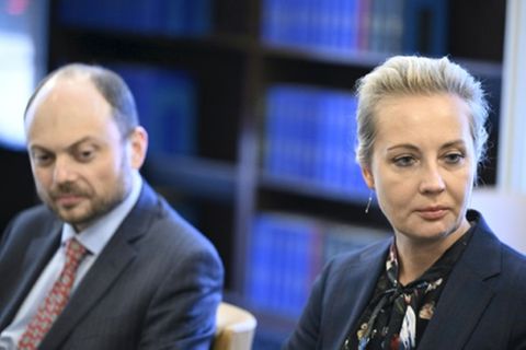 Julia Nawalnaja und Wladimir Kara-Mursa im September in Helsinki