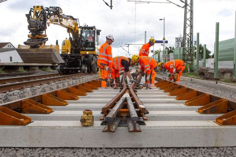 Deutsche Bahn Schienennetz Baustelle