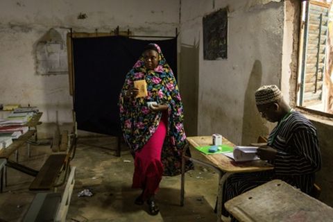 Wahllokal in Ndayané