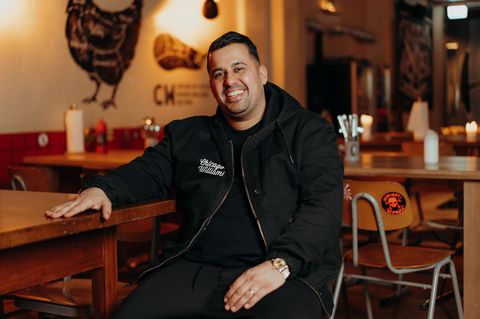 Nawid Samawat in seinem Barbecue-Restaurant "Chicago Williams BBQ"