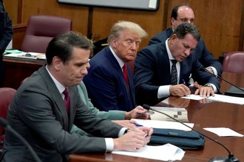Trump im April vor Gericht in New York