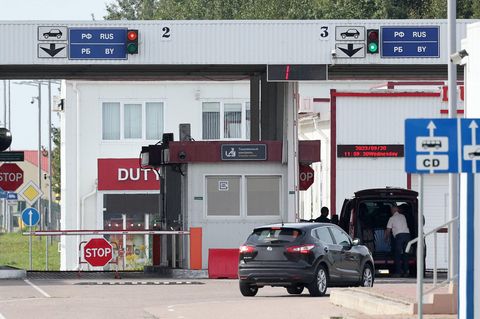 Ein Grenzübergang zwischen Polen und Kaliningrad