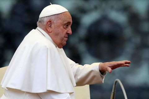 Papst Franziskus bei seiner wöchentlichen Generalaudienz auf dem Petersplatz in Rom