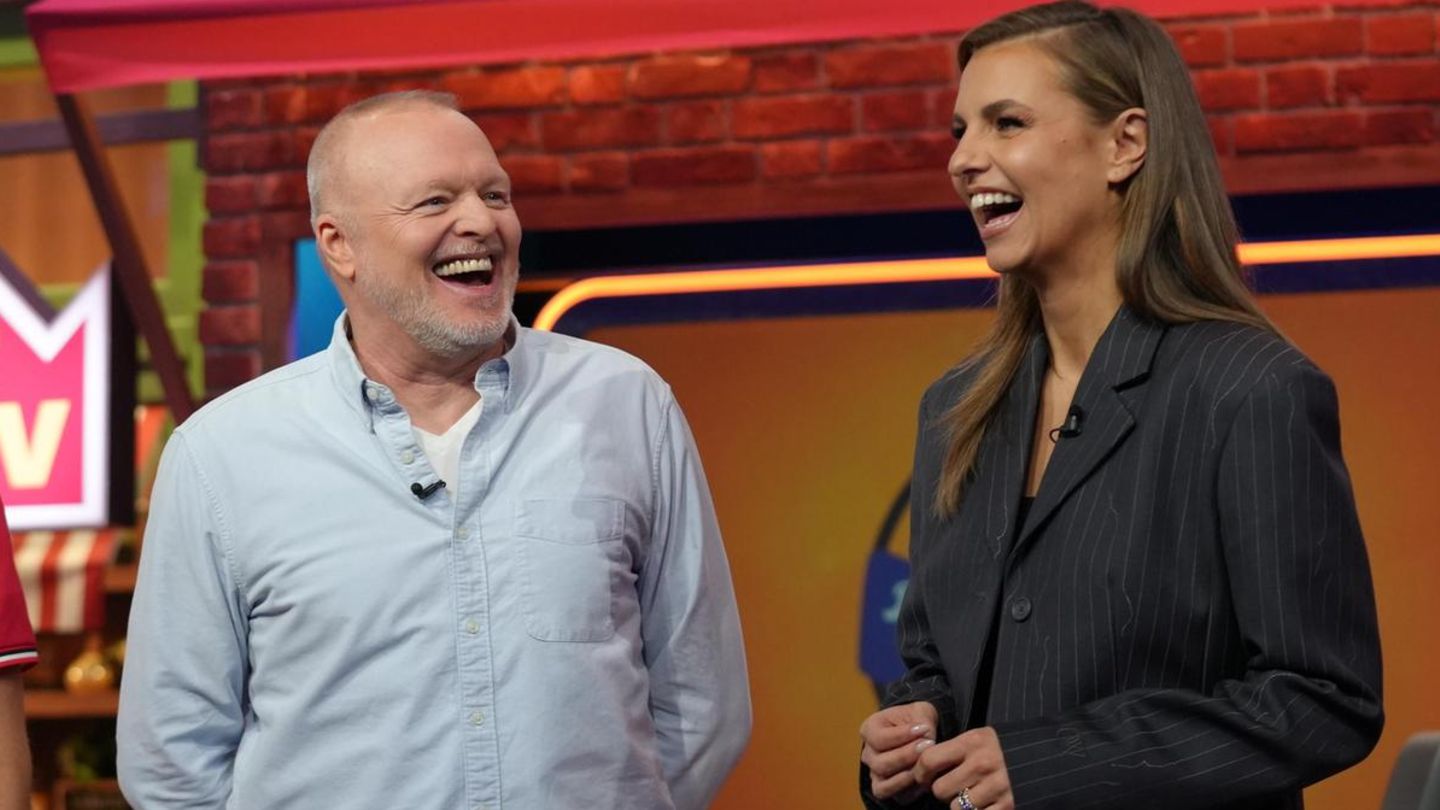 Stefan Raab und Laura Wontorra