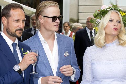 Kronprinz Haakon, Marius Borg Høiby und Kronprinzessin Mette-Marit