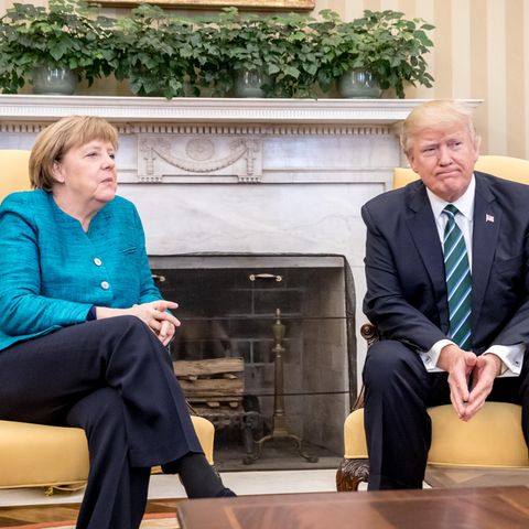 Angela Merkel und Donald Trump im Oval Office