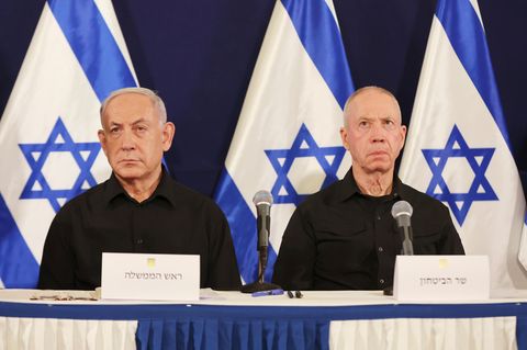 Ministerpräsident Benjamin Netanjahu und der frühere israelische Verteidigungsminister Joaw Gallant