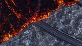 Lava auf der Straße