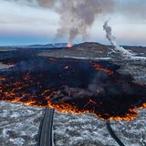 Lavafeld in Reykjanes