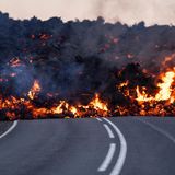 Lava auf dem Weg zur Blauen Lagune auf Island