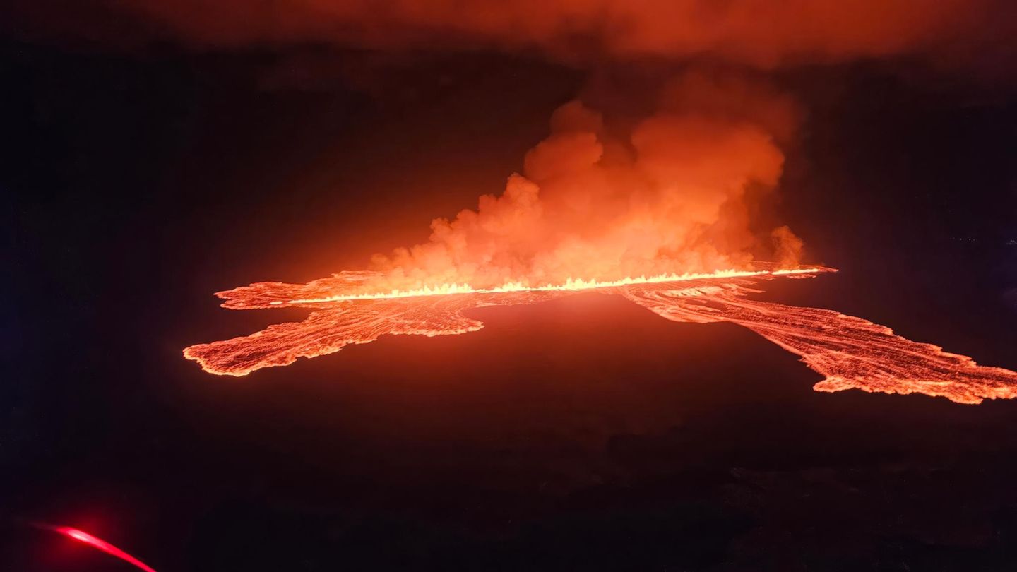 Lavafeld aus der Luft