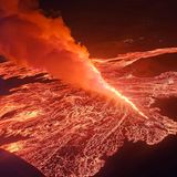 Vulkan und Lava auf Island