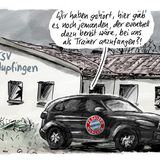 Halb Deutschland lachte im Sommer über die zunehmend verzweifelter geführte Trainersuche des FC Bayern - Stuttmann amüsierte sich mit 
