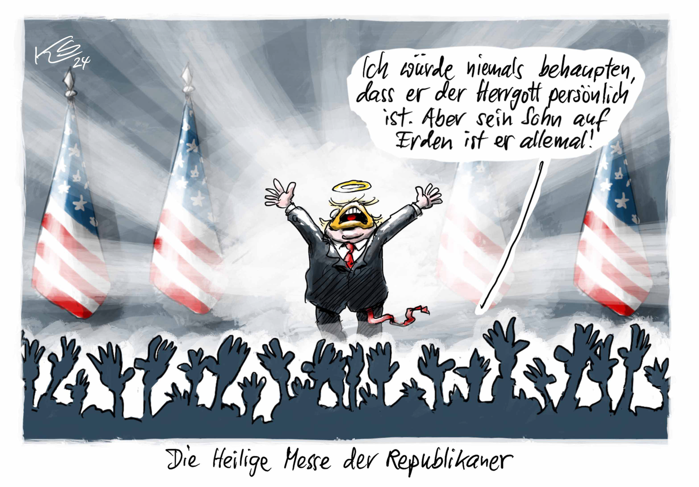 Spätestens, als er ein Attentat auf seine Person nahezu unbeschadet überlebt, scheint Donald Trump bei den Republikanern wie ein Heiliger verehrt zu werden