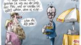 Positioniert Friedrich Merz die CDU zu weit rechts? Dieser Cartoon legt es nahe