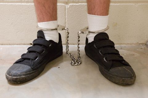Todesstrafe in den USA: Die gefesselten Füße eines Häftlings