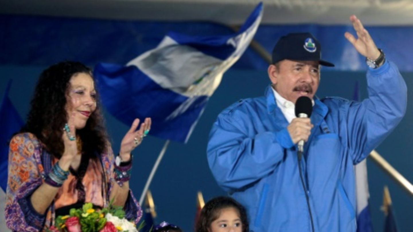 Ortega und seine Frau Murillo 2018 in Managua