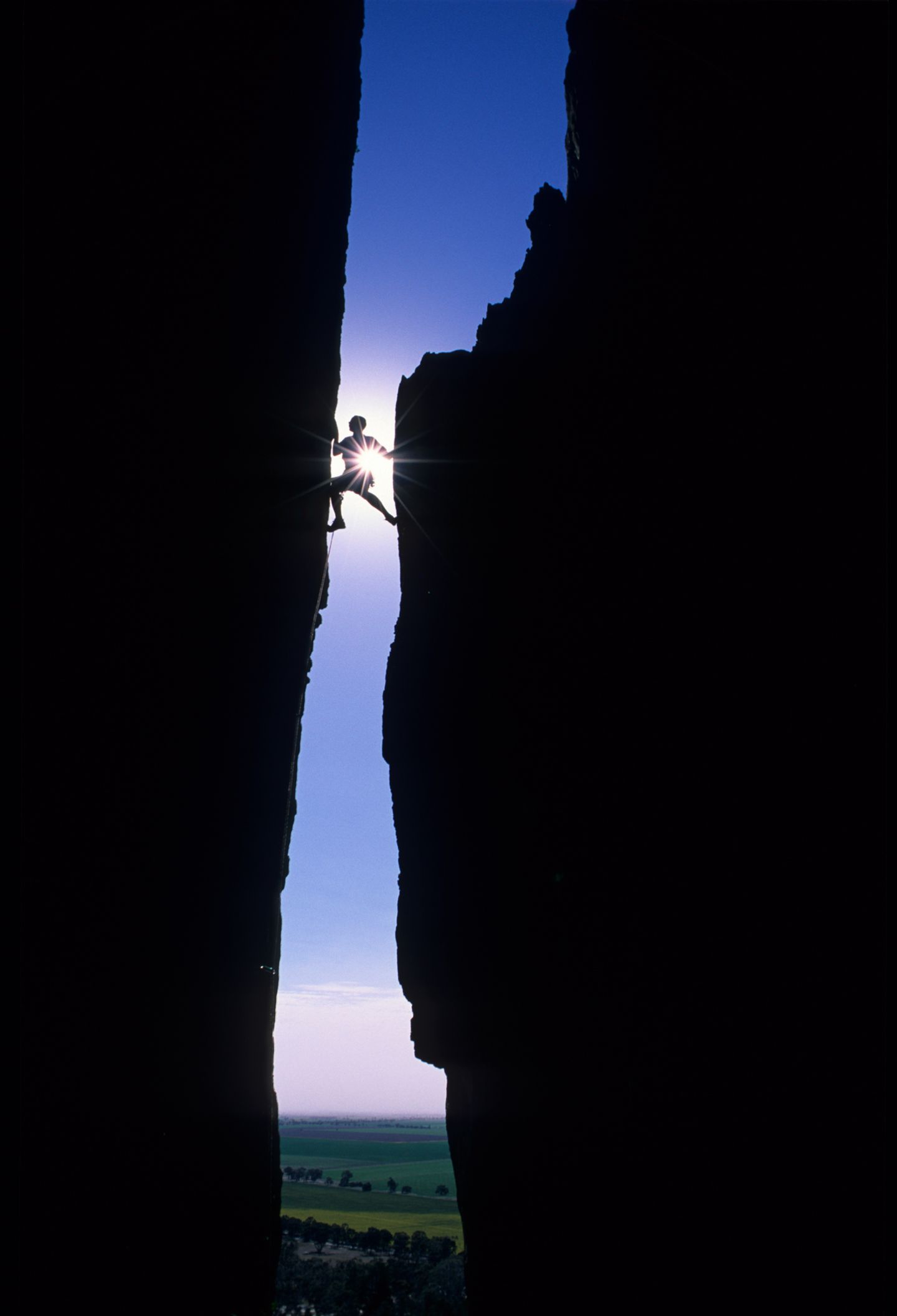 Tony Barron klettert am Arapiles