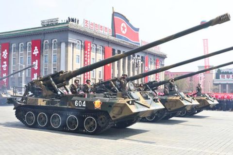 Nordkorea: Die Selbstfahrlafette Koksan auf einer Parade