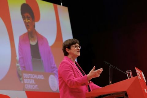 Esken beim SPD-Parteitag im Dezember 2023