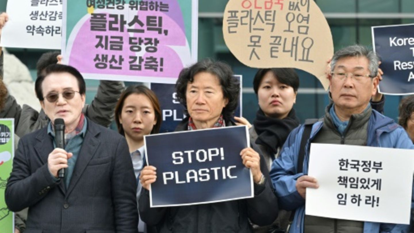 Anti-Plastik-Protest in Busan