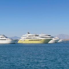 Yachten im Hafen von Hurghada, Ägypten