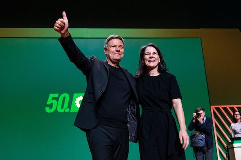 Bundeswirtschaftsminister Robert Habeck und Bundesaußenministerin Annalena Baerbock (beide Grüne)