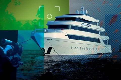 Eine grafische aufbereitung des Schiffes "Sea Story"