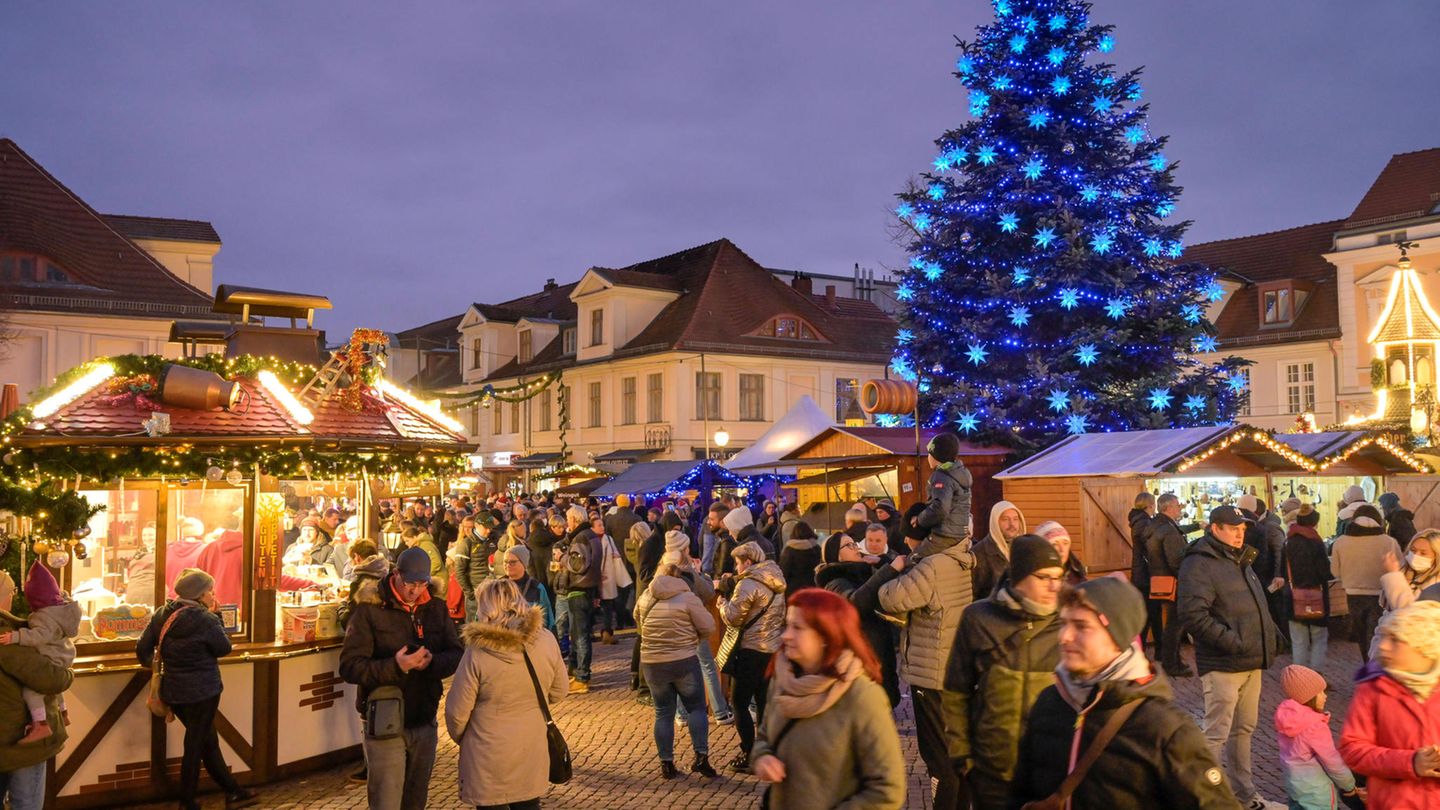Weihnachtsmarkt Blauer Lichterglanz in Potsdam