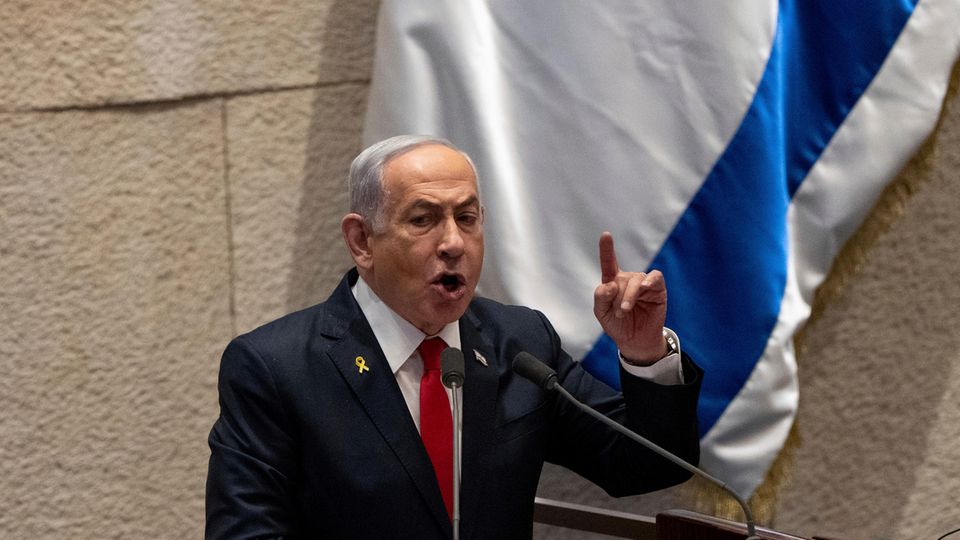 Israeli Prime Minister Benjamin Netanyahu in the Knesset, the Israeli parliament, a few days ago