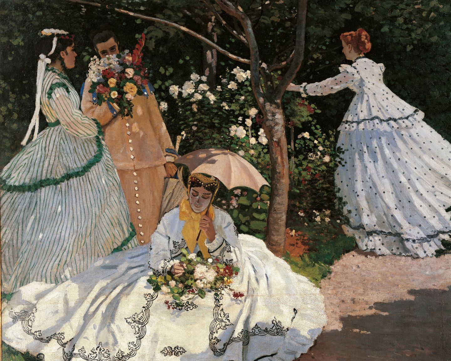 Frauen im Garten, 1866-1867 Frauen im Garten, 1866-1867