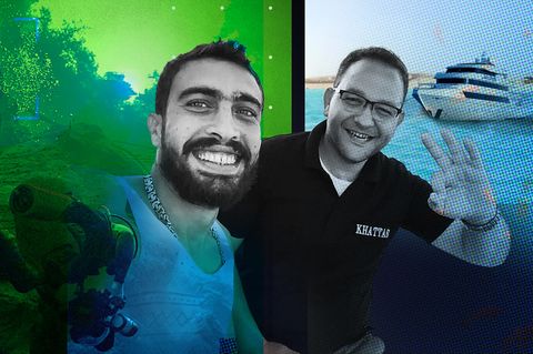 Ahmed Ashraf (links) und Khattab Faramawi aus Ägypten: Ihr Bruder Youssef Faramawi überlebte den Untergang der "Sea Story"