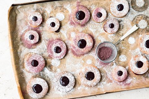 Pinke Spitzbuben auf Blech
