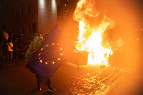Proteste in Georgien für EU-Beitritt