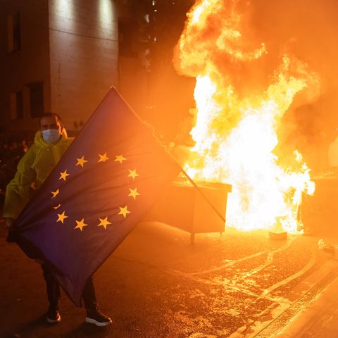 Proteste in Georgien für EU-Beitritt