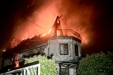 Feuer nach Angriff in Region Odessa