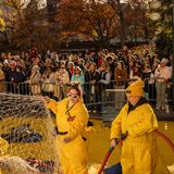Die Vorbereitungen der Macy's Thanksgiving Day Parade lockten viele Schaulustige an
