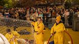 Die Vorbereitungen der Macy's Thanksgiving Day Parade lockten viele Schaulustige an