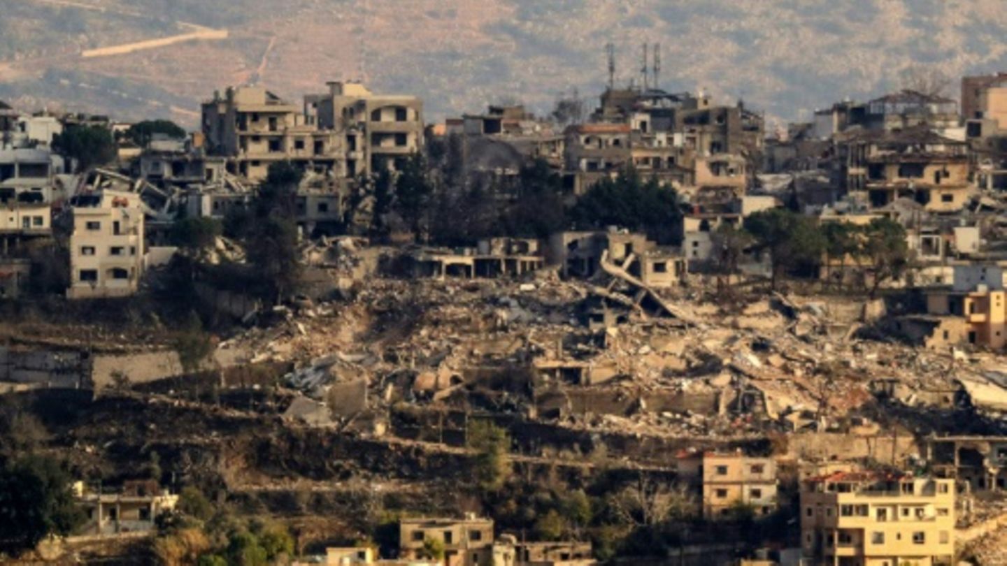 Zerstörte Ortschaft im Süden des Libanon