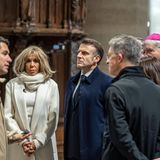 Präsident Emmanuel Macron mit Ehefrau Brigitte in Notre-Dame