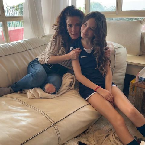 Ayelet Lev mit ihrer Tochter Noa – die Familie wohnt in Nordisrael und vertraut nicht darauf, dass die Hisbollah die Waffenruhe einhält