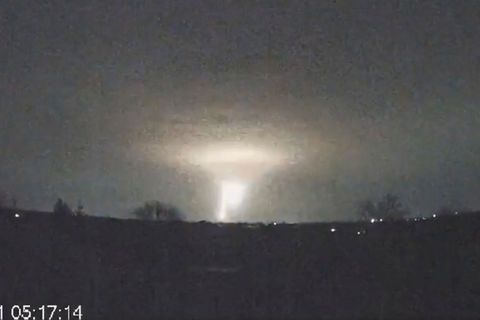 Dnipro während eines Raketenangriffs von Russland (Archivbild)